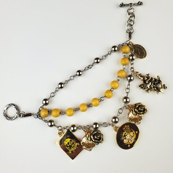 ED HARDY VINTAGE Style Bracelet/Authentic, Stainless Steel/Death or glory triple - Picture 4 of 5